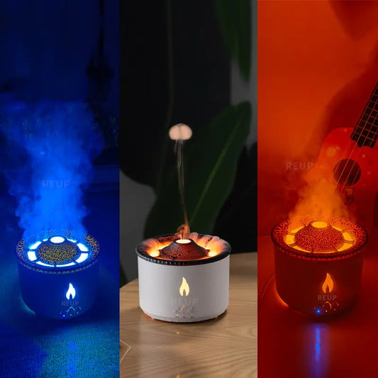 Diffuser Humidifier with Smoke Ring Night Lamp